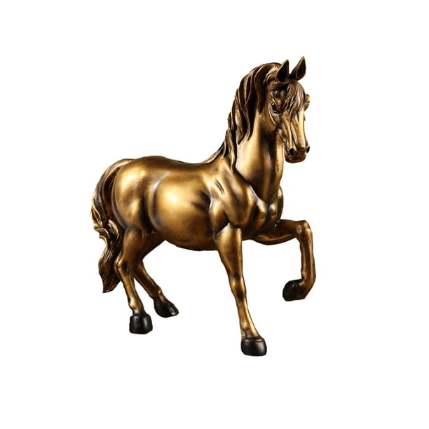 tarro de almacenamiento con forma de caballo, delicado bote de ahorro, resina artística, alcancía lisa, regalo creativo para niños, latón