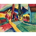 thumbnail image 2 of Kandinsky, Wassily 24x20 Black Modern Framed Museum Art Print Titled - Landscape with Two Poplars 1912, 2 of 4