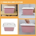 thumbnail image 3 of HINTRMENT Plastic Craft Organizer Box with Lid Pink Storage Container for Household Items, 3 of 8