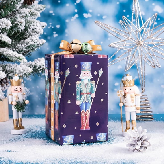 Gift Wrapping Paper Roll 58" x 23", Printed Gift Wrap, Easy Cut & Fold, Durable Paper for Birthday, Holiday, Party and DIY Crafts,4 Rolls