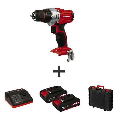UPC: 0810000340101 | Einhell TE-CD 18/2 Li Power X-Change 18-Volt Cordless Drill Kit  3/8-Inch  W/ 2 x 1.5-Ah Batteries and Fast Charger