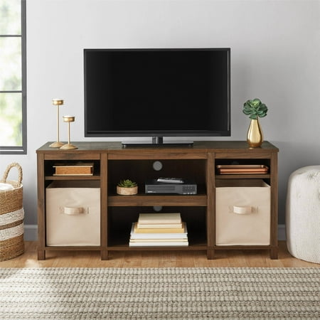 Mainstays Parsons Cubby TV Stand, for TVs up to 50”, Multiple (Best Place For Tv)