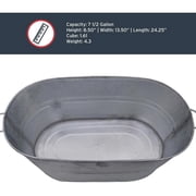 Behrens 1-OV Wash Tub, 7.5 gal Capacity, Steel Galvanized