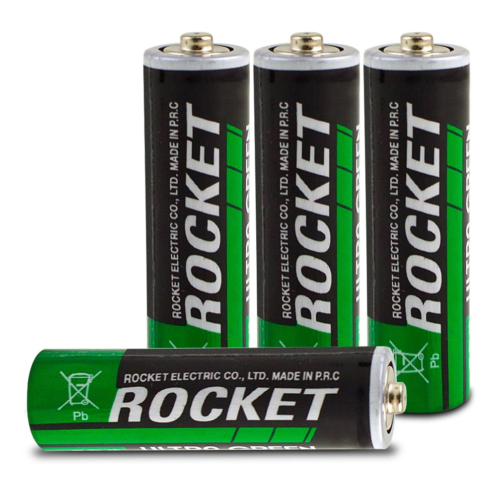 Rocket AA Ultra Green Heavy Duty Dry Batteries 4 Pack