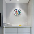 thumbnail image 5 of Yayeee Wall Clock Battery Operated 11.9" Silent Quartz Non-Ticking for Living Room Decor, Colorful Round, 5 of 8