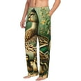 thumbnail image 6 of Naloa Mallard Duck And Flowers Pajama Pants Men, PJ Bottoms, Sleep & Lounge Pants-Medium, 6 of 6