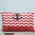 thumbnail image 1 of Funda de almohada ABPHQTO Chevron Zig Zag con ancla 50x75 cm, 1 of 2