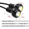 thumbnail image 2 of 10 Uds. (12V, blanco) luces LED de ojo de águila de 18mm 9W DRL luces de circulación diurna luces de marcha atrás luces de estacionamiento lámparas de automóviles, 2 of 5