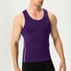 thumbnail image 1 of Camiseta de tirantes de cuello redondo para hombre, color liso, moderna, para ocio, fitness, deportiva, ajustada., 1 of 4