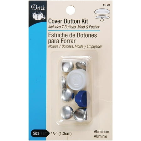 Dritz Half Ball Buttons - Cover Button Kit - Size 20 - 1/2