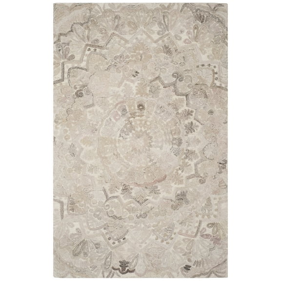 SAFAVIEH Marquee Georgiana Floral Area Rug, Beige/Ivory, 6' x 9'