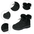 thumbnail image 5 of CAICJ98 Winter Boots for Women Lace Up Mid Carf Boots Warm Lined Waterproof Fashion Womens Snow Boots (Black,Size 6), 5 of 9
