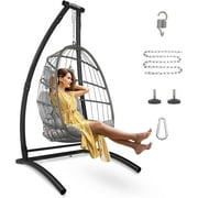 G TALECO GEAR C-Type Hanging Chair Stand, Hammock Chair Stand, Outdoor Swing Chair Stand Only, Black