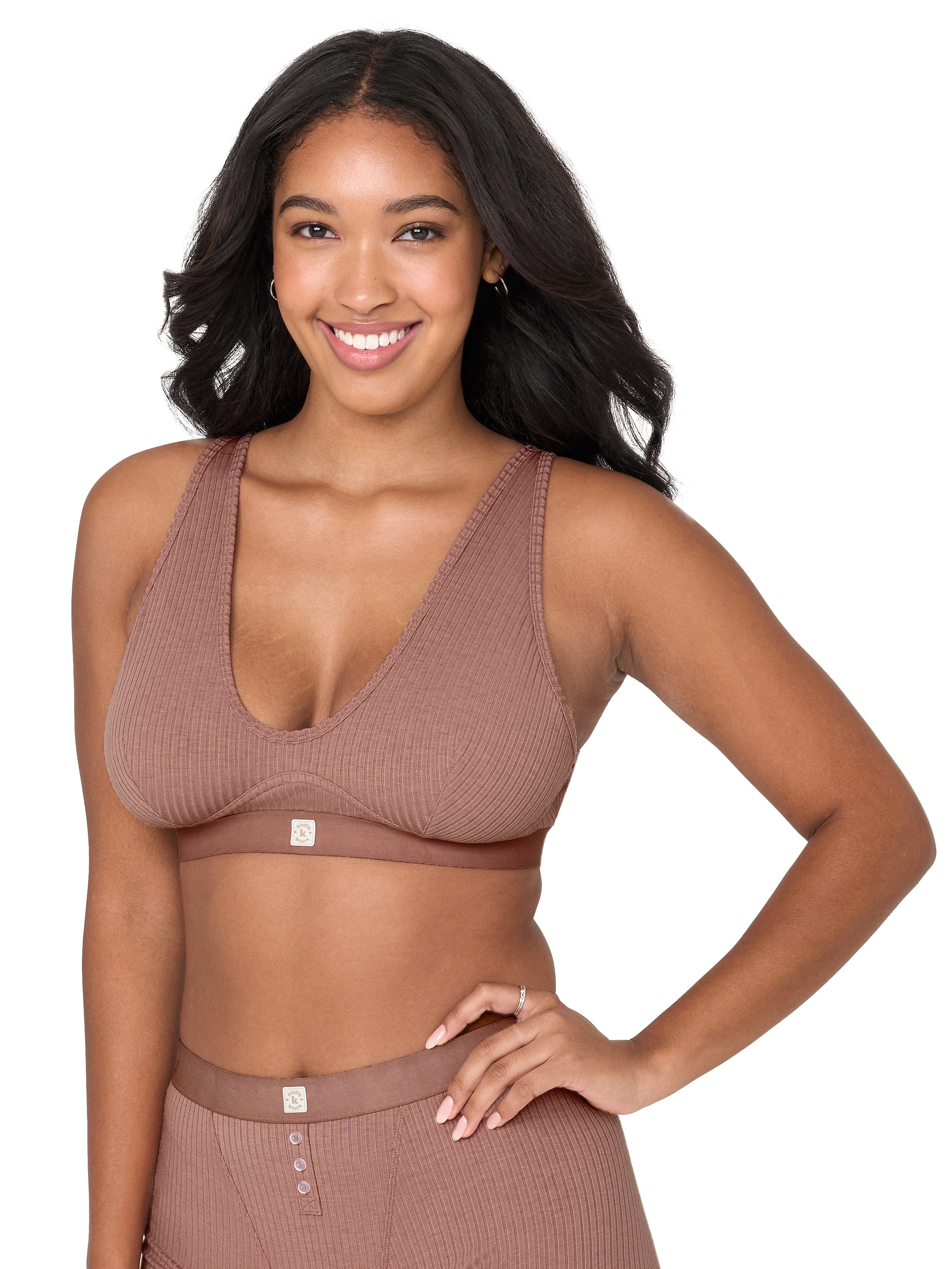 Kindly Yours Women’s So Comfy Wire-Free Rib Lounge Bra, Sizes S-XXXL