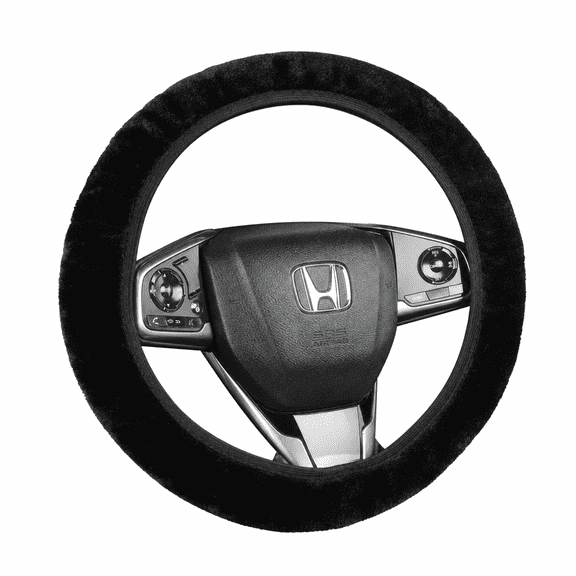 Fuzzy Steering Wheel Cover for Winter Warm Plush Car Steering Wheel Protector Anti-Slip Universal Fit