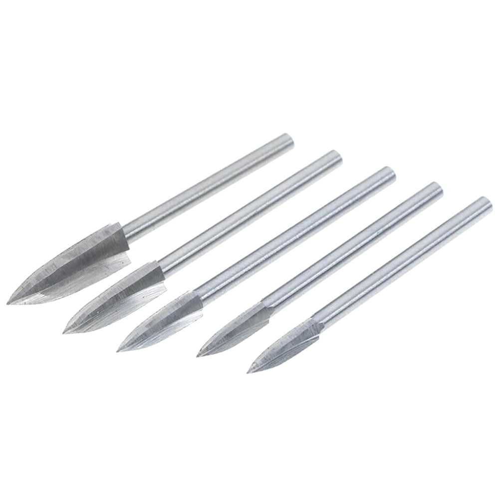6PCs Silver Engraving Bit Set Kit Tool High Speed Steel Rotary Cutter Files Q 