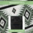 thumbnail image 4 of Outdoor TV Cover 80 to 85 Inches, Sage Green Southwestern Native Aztec Ethnic Style Geometric Waterproof TV Cover with Remote Control Pocket, Flat Screen TV Cover Protector for Outside TV, 4 of 6