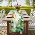 thumbnail image 4 of Table Runners 60 Inches Long Dress Scarves, Country Leaves Farmhouse Kitchen/Dining Table Runner, Small Coffee Tablerunners, Spring Green Leaf Branches Vine Botanical 13x60 Inch, 4 of 9