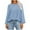 Blue, variant on Diufon Casual Fall Tops for Women Round Neck Long Sleeve Pullover Tops Solid Color Blouses