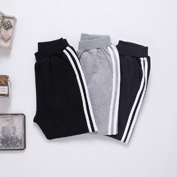 Godderr Boys Girls Spring Autumn Sweatpants for Kids Toddler 3-12 Years Baby Breathable Long Pants Soft Cotton Jogger Pants Versatile Trousers