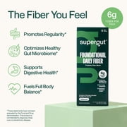 Supergut Foundational Fiber Unflavored Prebiotic Fiber Blend for Gut & Digestive Health, Stick Pack Box, 8 Servings