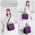 thumbnail image 6 of Purple and Black Checkered Pattern Insulated Leakproof Lunch Box for Women, Large Lunch Bag for Tween Teen Adult, Loncheras Para Mujer for Work Beach Travel Picnic Camping, 6 of 6