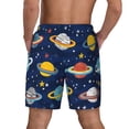 thumbnail image 4 of Goofa Planets and Stars Printed Men's Swim Trunks Board Shorts Quick Dry Mens Swimming Trunks with Compression Liner,Breathable Fit Hawaii Beach Shorts-3X-Large, 4 of 9