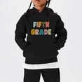 thumbnail image 5 of UACY Kids Fifth Grade Pullover Hoodie Colorful Letter Graphic Boys Girls Long Sleeve Hooded Sweatshirt (Black, 11-12 Years), 5 of 5
