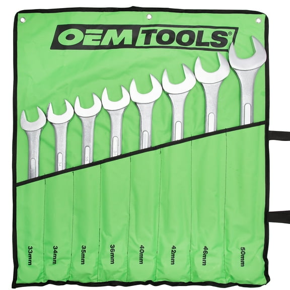 OEMTools 8 Piece Jumbo Combination Wrench Set (33 mm - 50 mm)