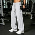thumbnail image 5 of Kctiaxy Cargo Sweatpants for Men Solid Casual Baggy Pants Elastic Waist Drawstring Lounge Pants, 5 of 9
