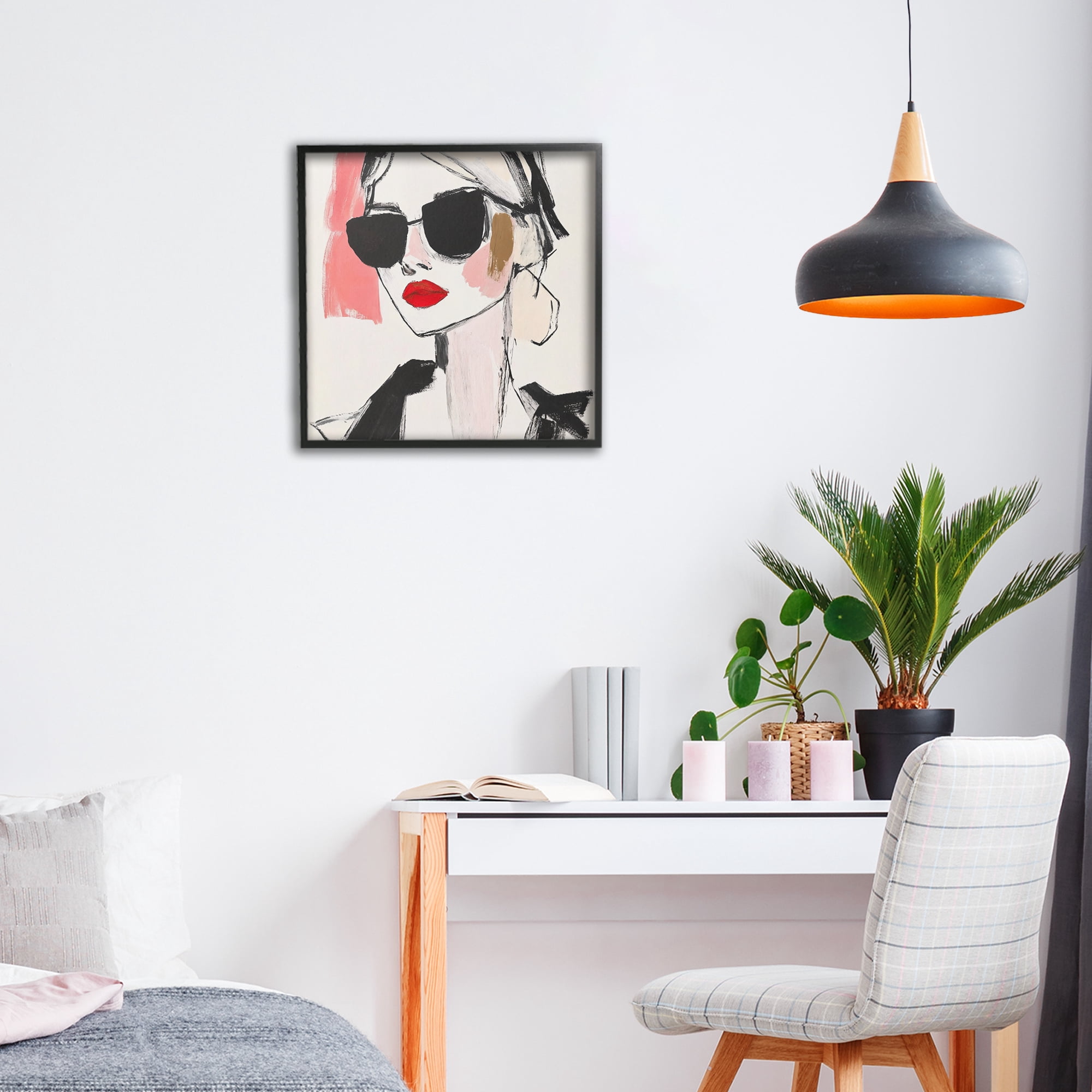 Stupell Industries Sassy Glamour Sketch Black Framed Giclee Art, design by Andrea Haase