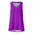 thumbnail image 3 of Camisa sin mangas con cuello en V para mujer para el verano: top informal oversize, poliéster/spandex, moda playera, tallas S-XXXXXL., 3 of 3