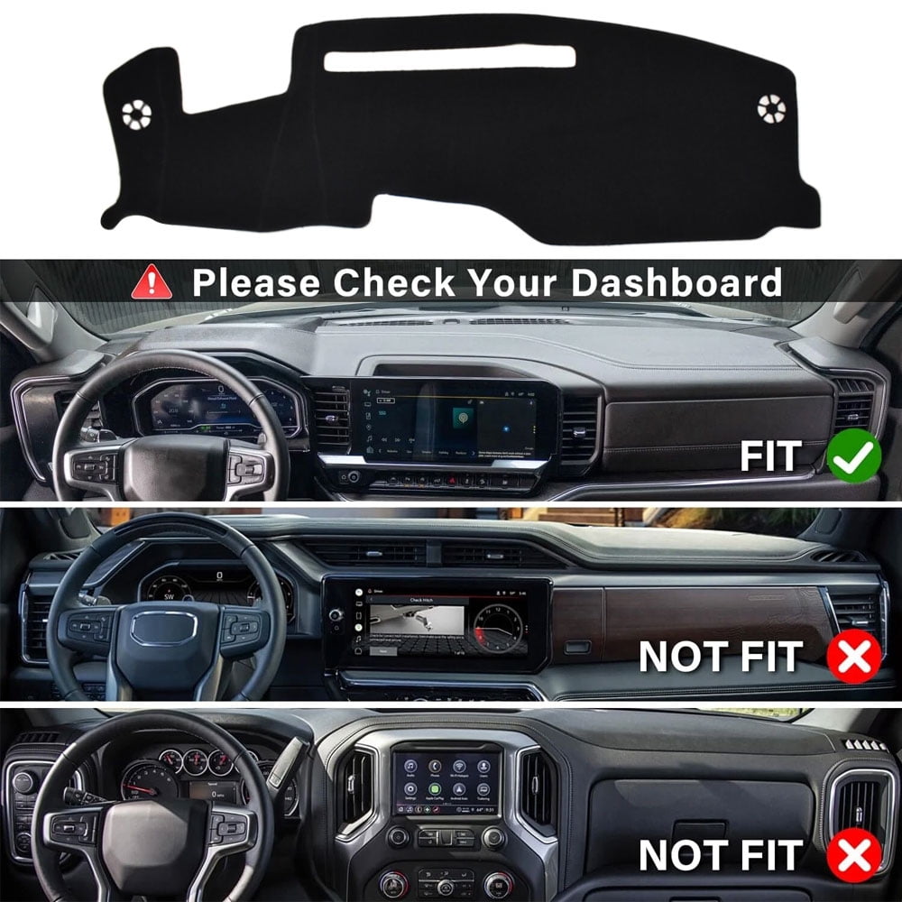 Dashboard Cover Non-Slip Dash Mat For 2022-2025 Chevy Silverado/GMC Sierra 1500