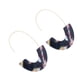 thumbnail image 1 of Pendientes en forma de U Sonducket con estampado de leopardo colgante universal Morado oscuro, 1 of 6