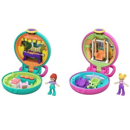 Polly Pocket Tiny is Mighty! 2-Pack: Playground & BBQ Compacts