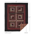 thumbnail image 4 of VHC Brands Accessoire de Literie Rouge Cumberland Rustique et Chalet, Courtepointe Simple 68x86, 4 of 4