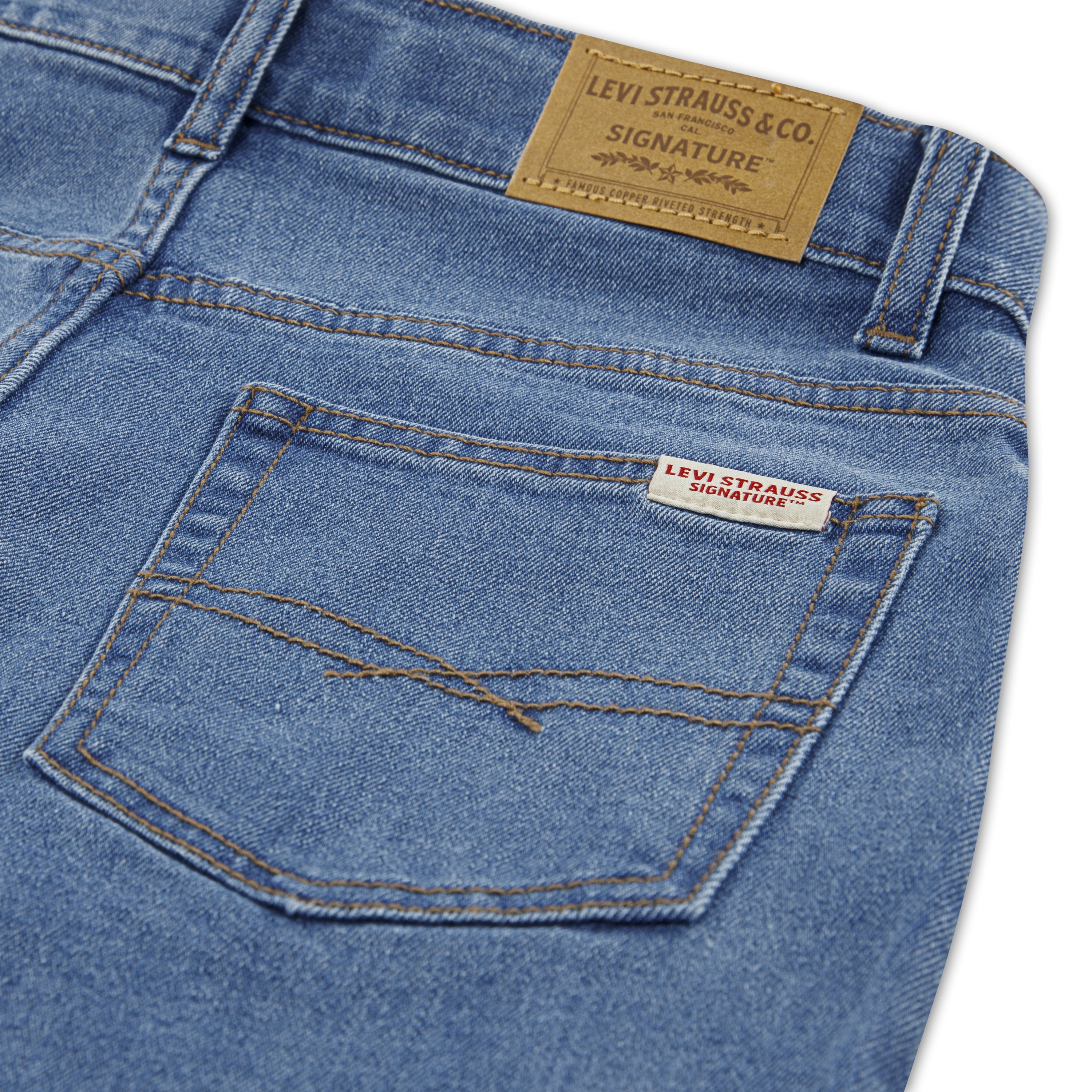 Levi Strauss Signature Boys Straight Stretch Jeans, Sizes 4-18
