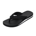 thumbnail image 3 of IEMIEMIEM Flip Flops for Women with Arch Support Yoga Mat Comfortable Summer Beach Walking Thong Cushion Indoor Outdoor Sandals Non Slip Slip On Flip Flops Black 10 Wide, 3 of 6