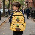 thumbnail image 6 of FUIALDOLG Water Resistant Book Bag for Middle School Back to School, Polyester Adjustable Straps Kids Backpack, Pineapple Texture, 6 of 9