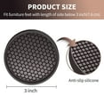 thumbnail image 4 of 3'' Rubber Anti Slip Furniture Pads for Hardwoods Floors, 8 Pcs Round Non Slip Furniture Coasters, Furniture Leg Floor Protectors Caster Cups, Sofa Couch Bed Stoppers to Prevent Sliding (Brown), 4 of 7