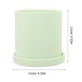 thumbnail image 2 of KAKOWELY Ceramic Planter Light Green 1Set 4.32In Cylindrical Nordic Style, 2 of 6