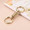 thumbnail image 5 of Spring Double Ring Keychain Dual Key Ring Holder Detachable Keychain Spring Shaped Key Accessories Dual Split Key Ring Gold 4, 5 of 7
