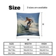 thumbnail image 5 of Surfing in Summer Inserts Set - 2-Pack Decorative Pillows with Unique Patterns for Throw Pillow Covers for Home Decor, Sofa, Bed - Available in 16x16, 18x18 & 20x20, 5 of 6