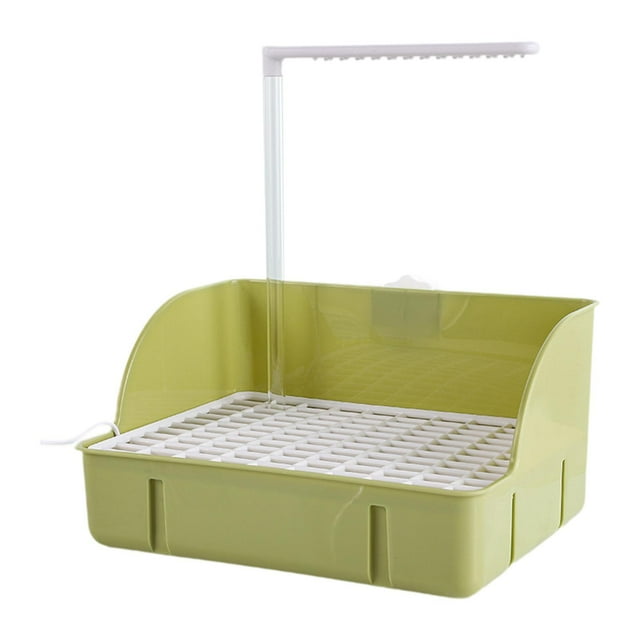S SERENABLE Automatic Bird Bathtub Bird Automatic Bath Shower for Amazon Conure Parakeet green