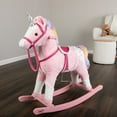 thumbnail image 3 of Happy Trails Rocking Horse - Plush Unicorn Animal Rocker for Ages 3 and Up, 3 of 5