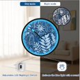 thumbnail image 5 of Dailycode Night Light Wall Clock Glow in The Dark 12 inch Battery Operated Silent Luminous Clocks, Midnight Blue White Foliage, 5 of 8