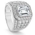 thumbnail image 2 of Empire Jewel 14K White Gold Over Vintage Diamond Ring - 1.5 Ct Emerald Cut Lab-Created Simulated Diamond - Stunning Engagement Ring for Women's - Unique Gift Idea for Anniversaries Special Events, 2 of 6