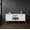 White+Gold, variant on Modern TV Stand with Wave-Design Doors, Golden Legs and Handles - Soft-Close Hinges, Open Shelf & Adjustable Shelf, Stylish and Functional for Your Living Room, Easy Assemble