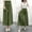 #296-Army Green, variant on Woman Chiffon Pleated Wide Leg Pants, Lightweight and Loose Fit, Casual and Versatile for Daily Wear and Leisure Activities