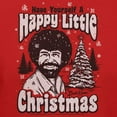 thumbnail image 3 of Teelocity Bob Ross Happy Little Christmas Scene Graphic T-Shirt (Small - Standard Fit, Red), 3 of 4